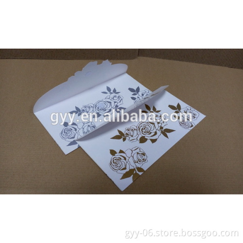 Gold or Silver Flower Envelop Invitation, Paper Envelops with Velcros